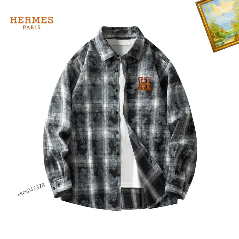 hermes chemises manches longues pour homme s_1260352